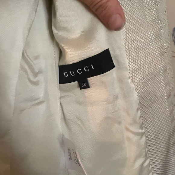 Gucci Elegant Jaquard Trench Coat & Skirt Set Women SS2006 sz 2 XS. IT 38 - Picture 11 of 16